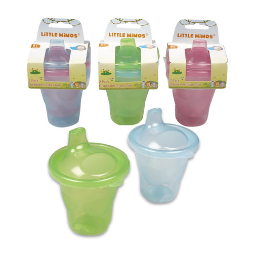 Little Mimos 2 Pack 7 oz Disposable Sipper Cup - Offpricebundles