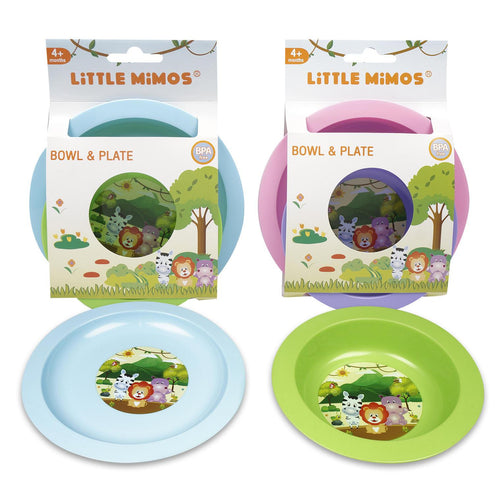 2 Piece Little Mimos Bowl & Plate Dish Set 