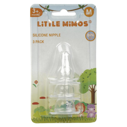 Little Mimos 3 pack Silicone Nipple 