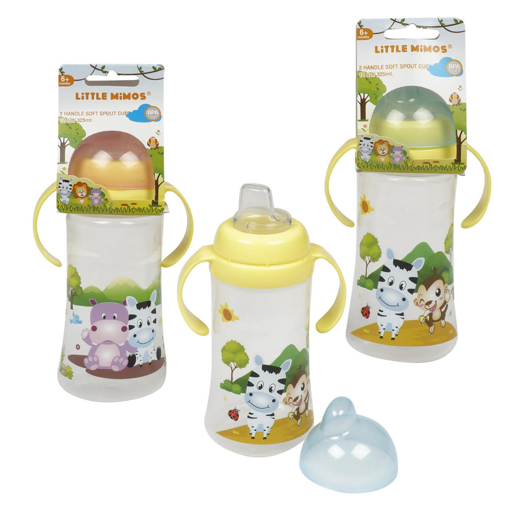 Littel Mimos 12 oz Twin Handle Soft Spout Training Cup 6M+ 
