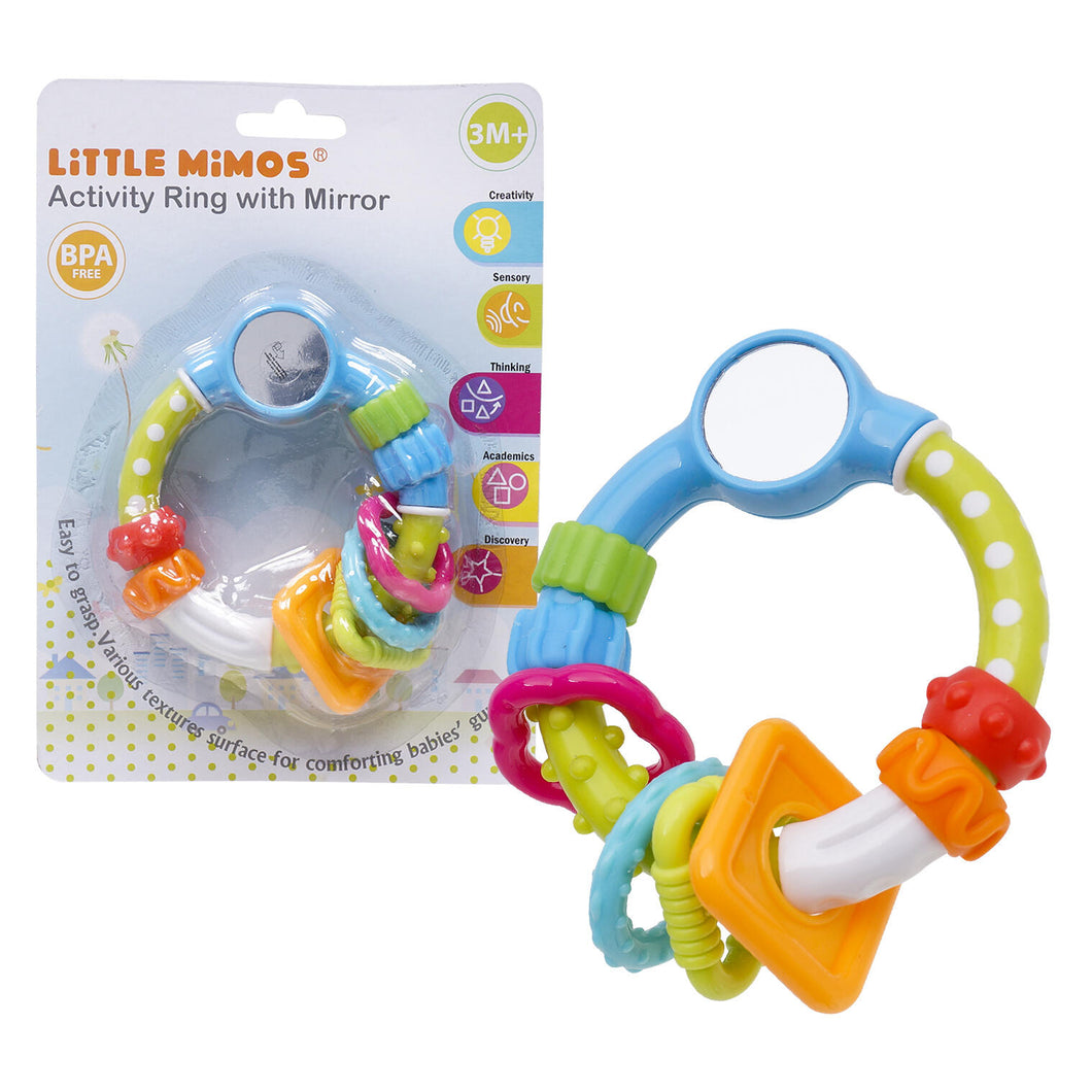 Little Mimos Activity Ring Baby Toy W/ Mirror (96 Pieces)