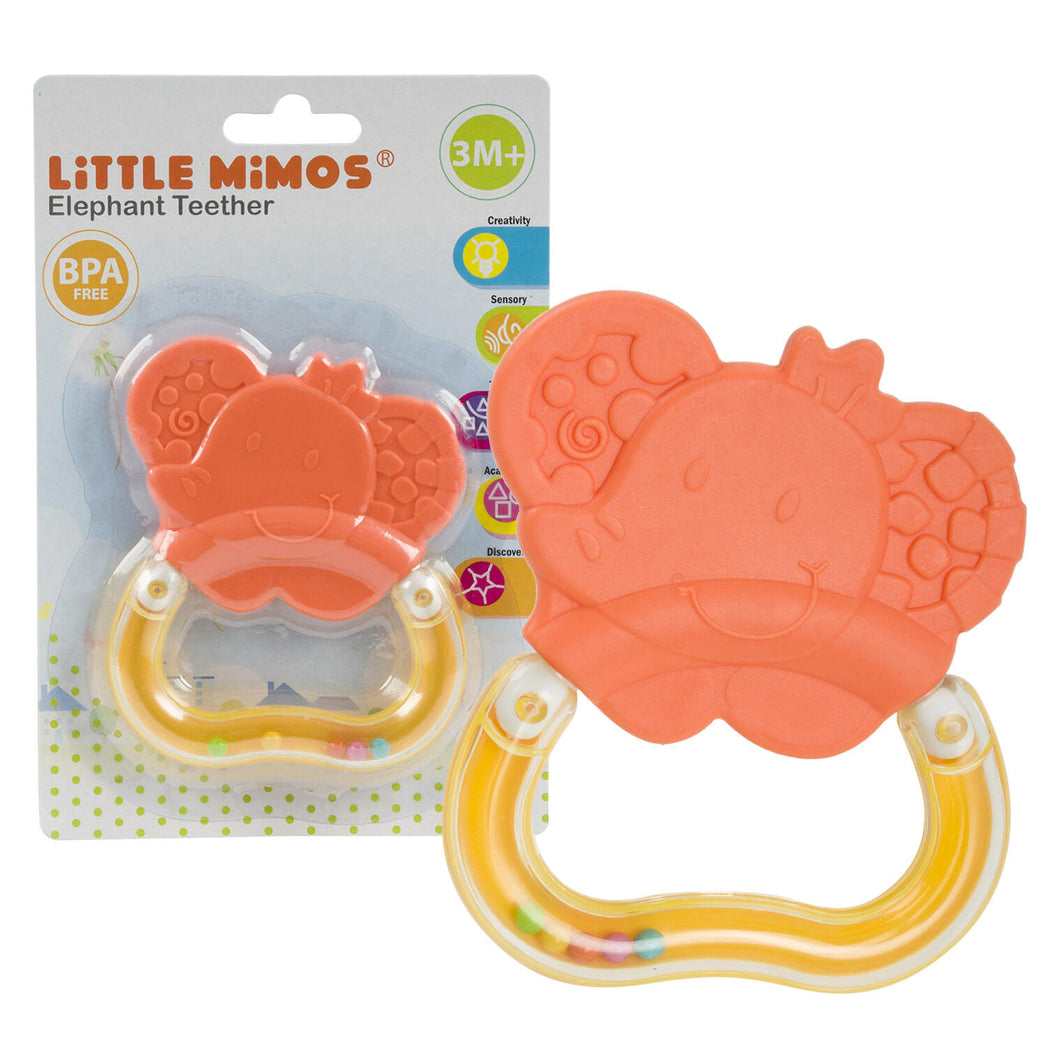 Little Mimos Elephant Teether W/ Handle (24 Pieces)