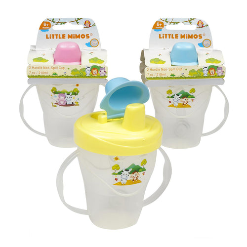 Little Mimos 7 oz Twin Handle Non-Spill Training Cup 6M+ 