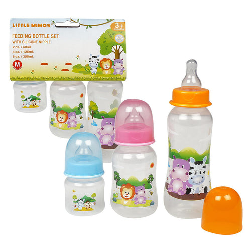 Little Mimos Baby Bottle Set- 3 pack 