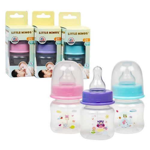 2 oz Little Mimos Baby Bottle with Silicone Nipple - Offpricebundles