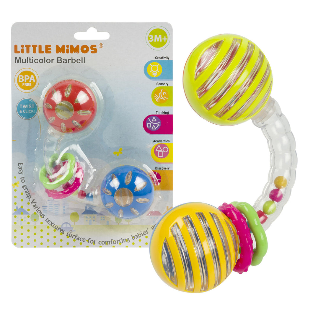 Little Mimos Barbell Baby Rattle (24 Pieces)