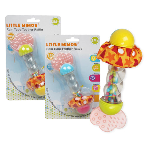 Little Mimos Rain Tube Baby Teether Rattle 