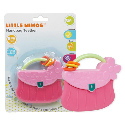 Little Mimos Pink Handbag Baby Teether 