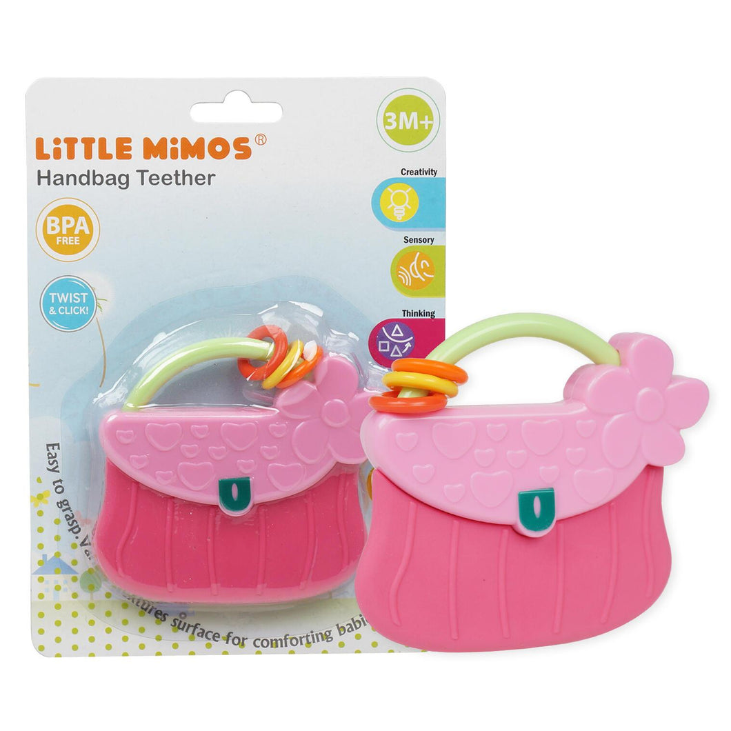 Little Mimos Pink Handbag Baby Teether 