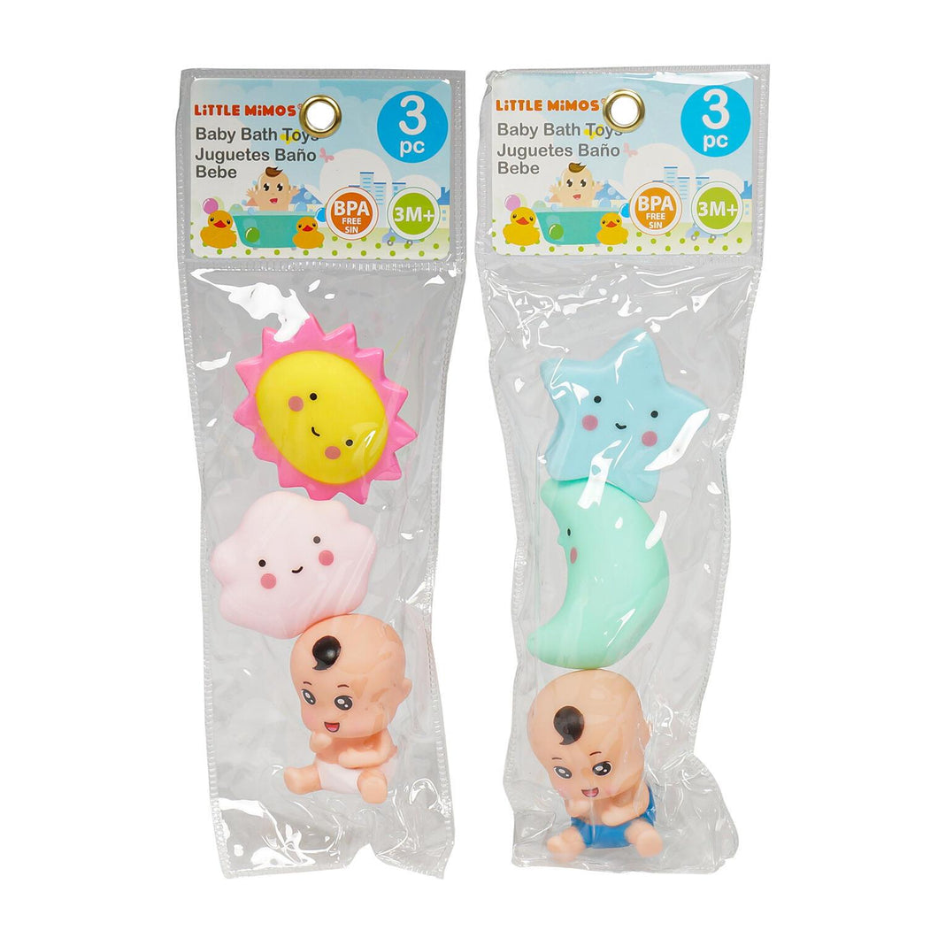 Little Mimos 3 Piece Baby Bath toy Set- 2 Assortments 