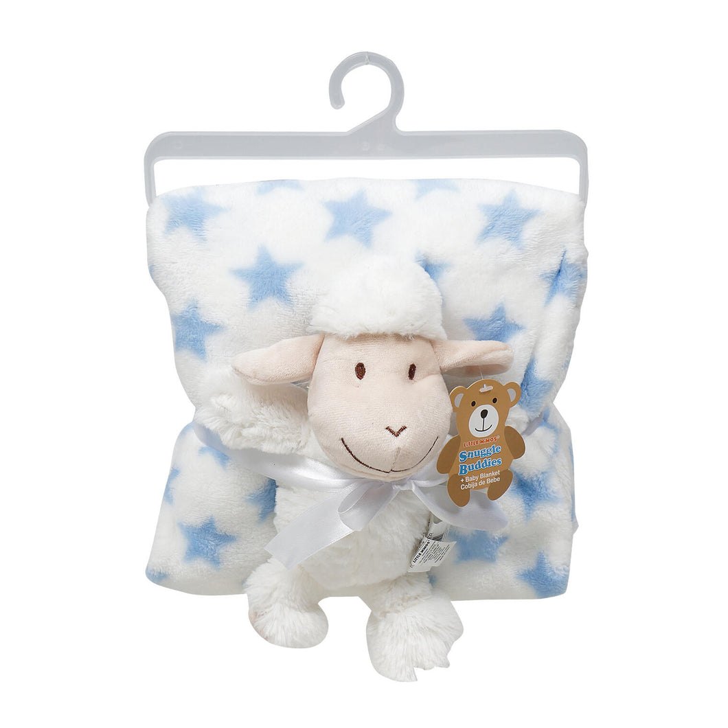 Little Mimos Plush Baby Blanket with Toy Sheep Plush- 30