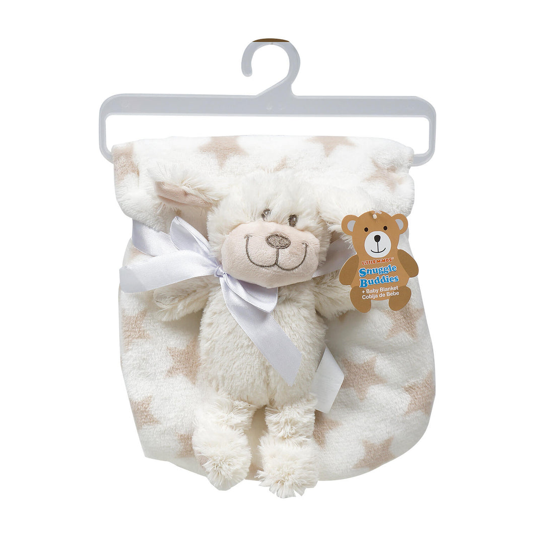 Little Mimos Plush Baby Blanket with Toy Dog- 30