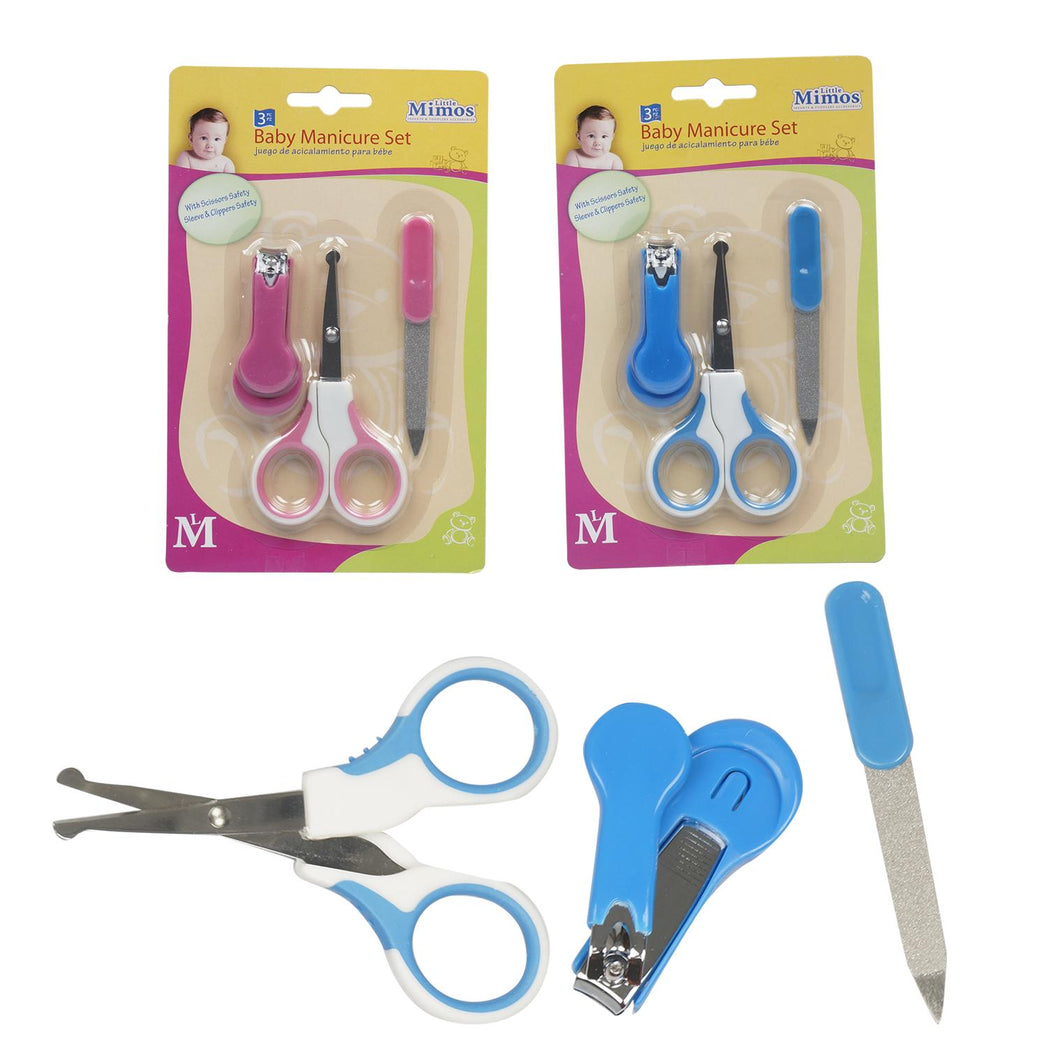 Little Mimos 2-Tone 3 piece Baby Grooming Set- 2 Assortments 